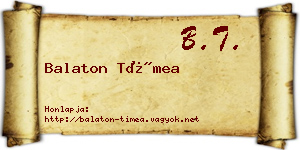 Balaton Tímea névjegykártya