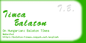 timea balaton business card